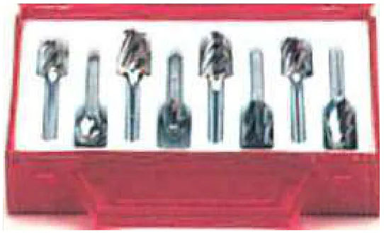 Estuche 8 fresas rotativas Metal Duro