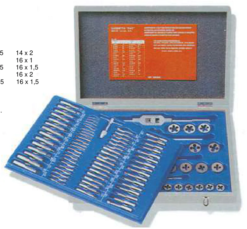 Estuche Madera 110 pcs machos y terrajas