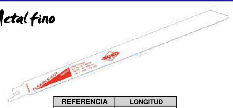 Hoja de sable corte flexible y enrasado