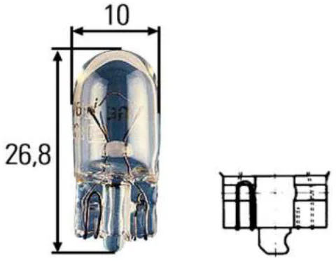 Lámpara Cuña T10 24V