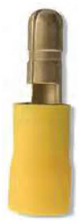 Terminal Pre-Aislado Cilíndrico Macho Amarillo