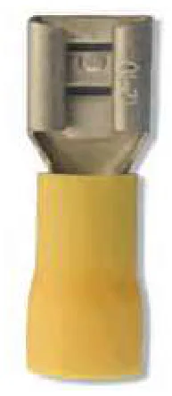 Terminal Pre-Aislado Faston Hembra Amarillo