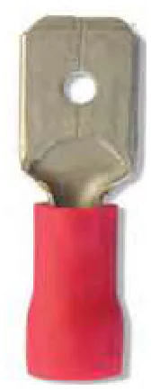 Terminal Pre-Aislado Faston Macho Rojo