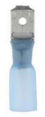 Terminal Termorretractil Faston Macho Azul