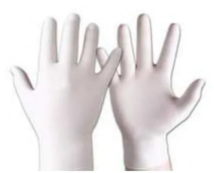 Guantes latex empolvados