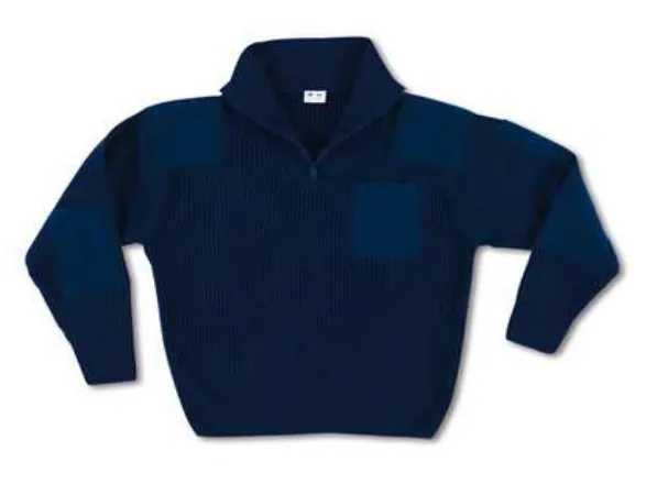 Jersey cuello cremallera Azul