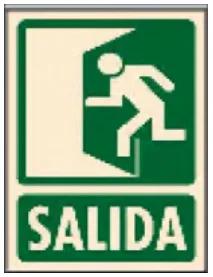 Senal Evacuacion salida puerta