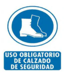 Senal Uso obligatorio de calzado de seguridad