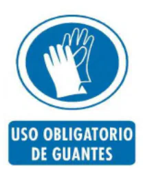 Senal Uso obligatorio de guantes