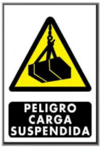 Senal Peligro carga suspendida