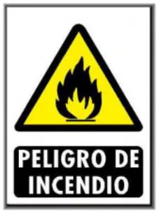 Senal Peligro de incendio