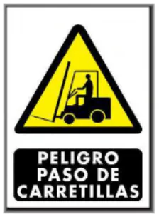 Senal Peligro paso de carretillas