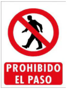 Senal Prohibido el paso (peaton)