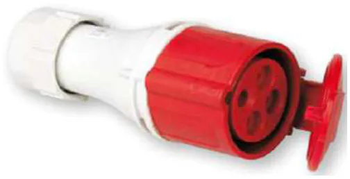 Clavija Hembra Industrial 16A 3P+E Roja