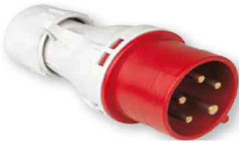 Clavija Hembra Industrial 16A 3P Roja