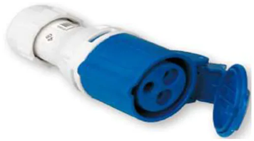 Clavija Hembra Industrial 2P+T Azul