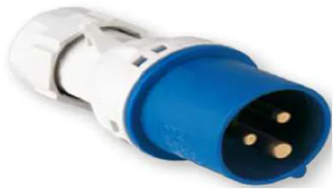 Enchufe Macho Industrial 2P+T Azul