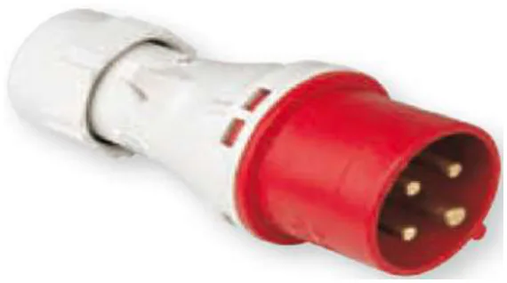Enchufe Macho Industrial 32A 3P+E Rojo