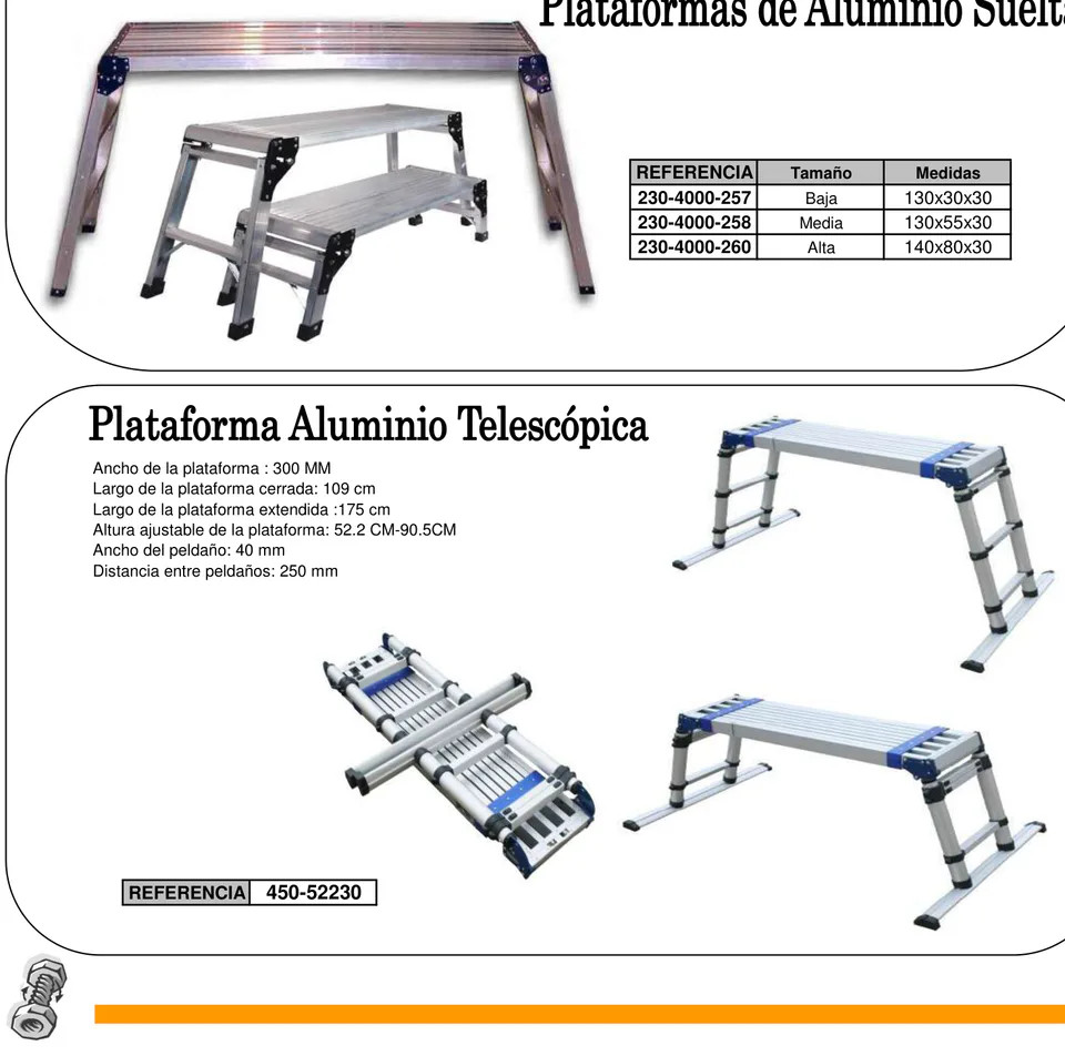 Plataforma Aluminio Telescopica