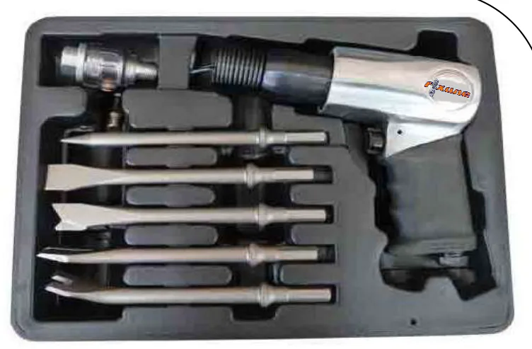 Kit Martillo Cincelador Hexagonal