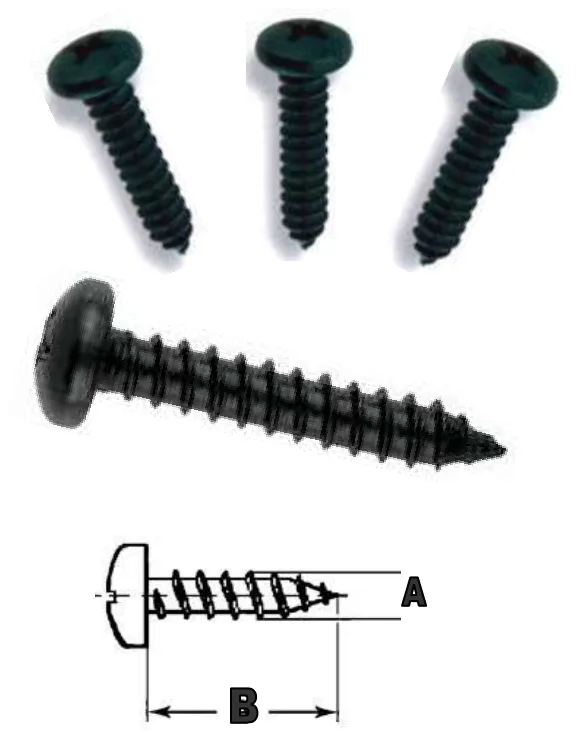 Tornillo Rosca Chapa Negro DIN 7981