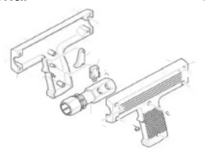 Portaeléctrodo de Pistola Hexagonal