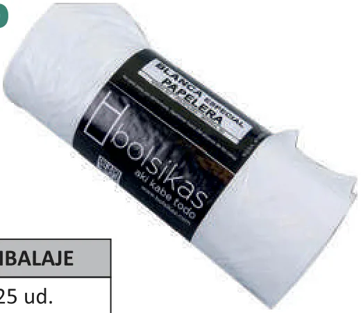 BOLSA BASURA PAPELERA 70 x 80 g100 25 ud. BLANCA