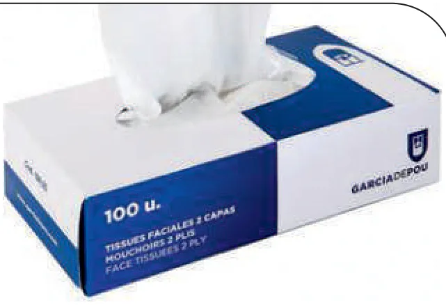 CAJA PAÑUELOS FACIALES 2 CAPAS (100UND) DARCIADEPOU TISSUES FACIALES Z CAPAS