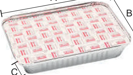 ENVASE RECTANGULAR ALUMINIO 450 ml. + TAPA