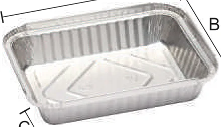 ENVASE RECTANGULAR ALUMINIO