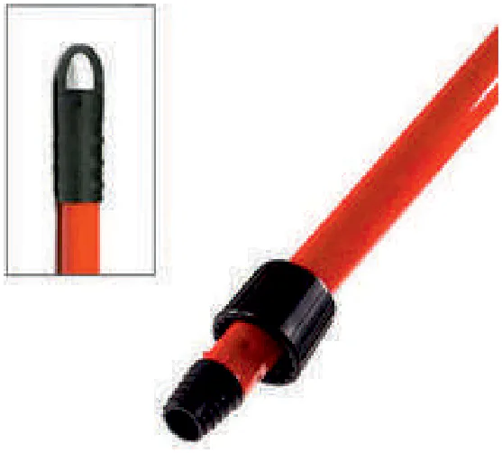MANGO METAL ROJO 1,40 cm. PARA CEPILLO/FREGONA