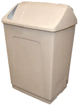 PAPELERA CON TAPA BASCULANTE BLANCA