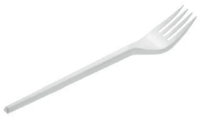 PAQUETE DE TENEDORES DE PLÁSTICO BLANCO 100 ud.